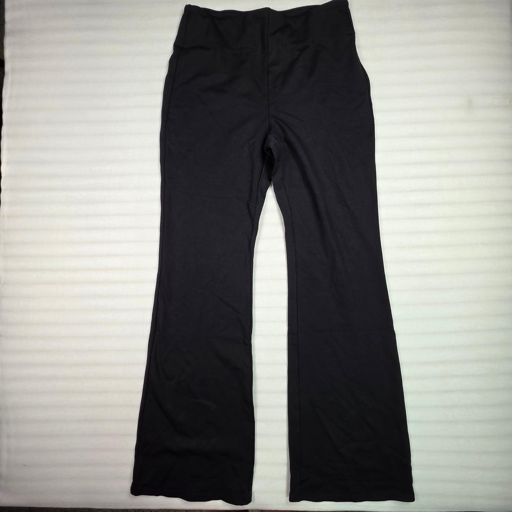 Halara Black High Waisted Flare Pants with Back Pockets Size Large tall